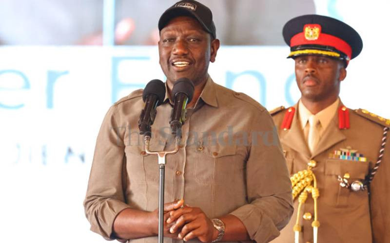 Ruto makes his remarks during the launch.