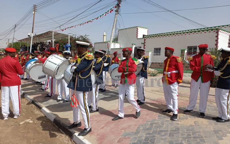 A section of Somaliland's military band.