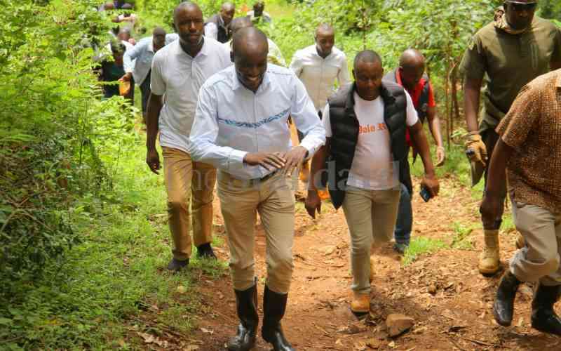 Kisii Governor Simba Arati at Nsaria Hills
