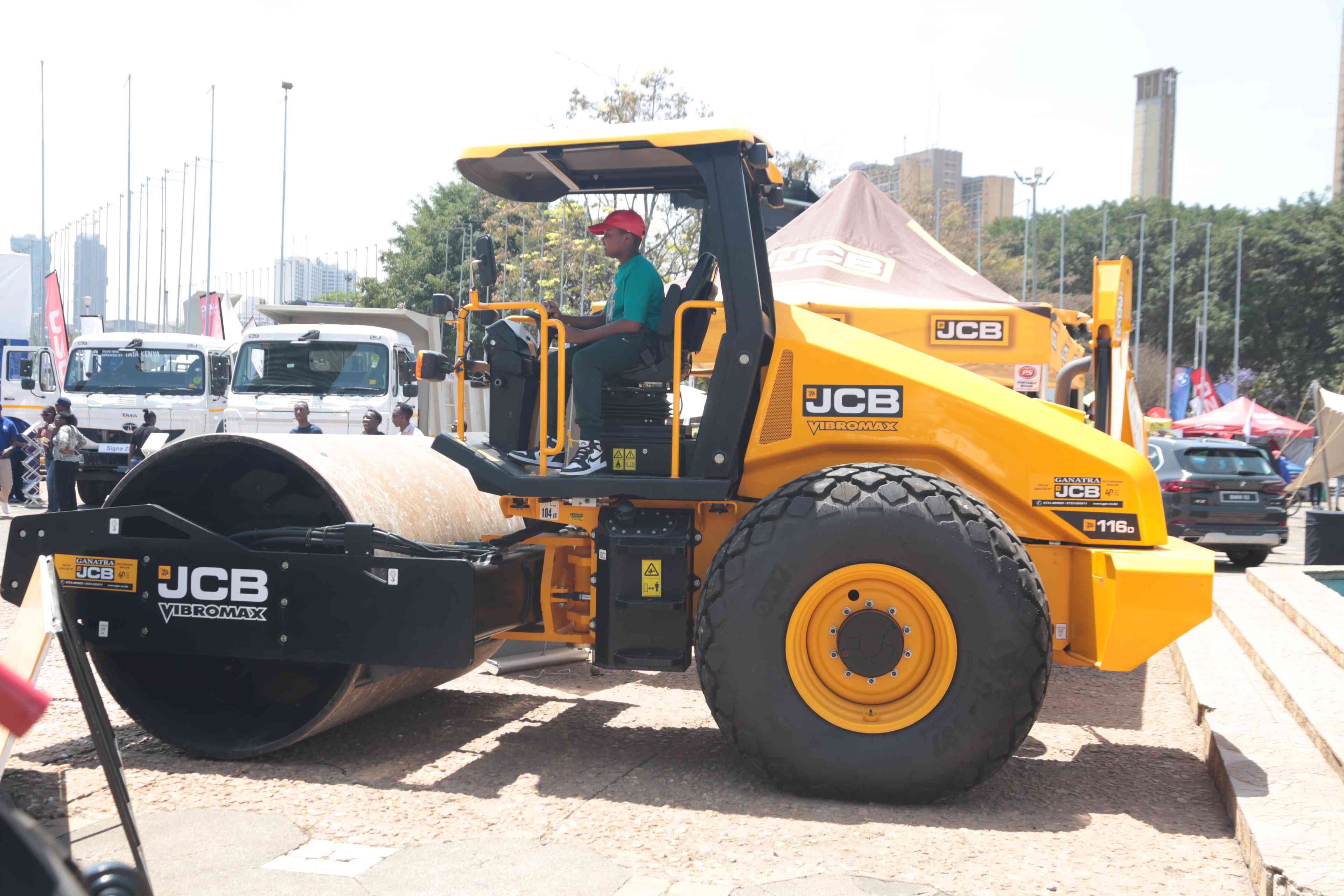 The JCB Roller Compactor on display