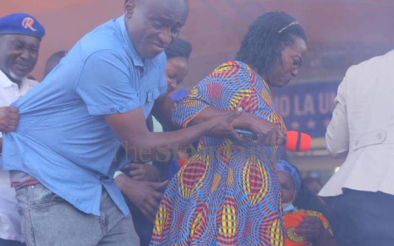 Martha Karua’s address at Gusii Stadium cut short after teargas explodes