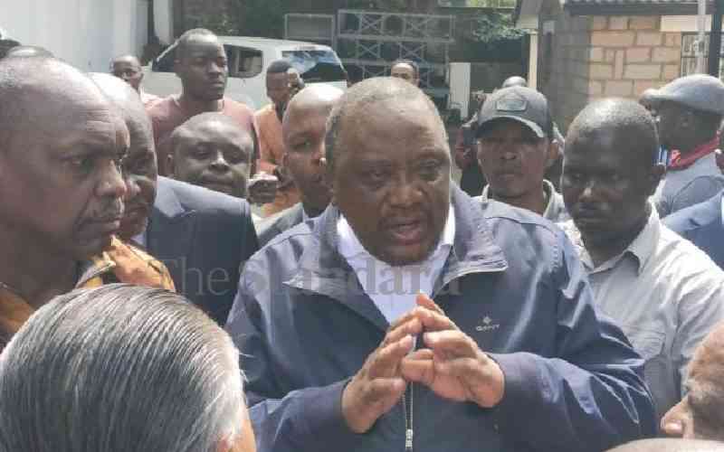 Uhuru at Jubilee headquarters after failed takeover