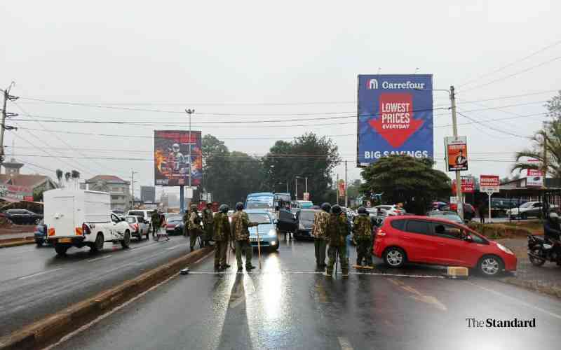 Roads blocked by police ahead of Saba Saba protests