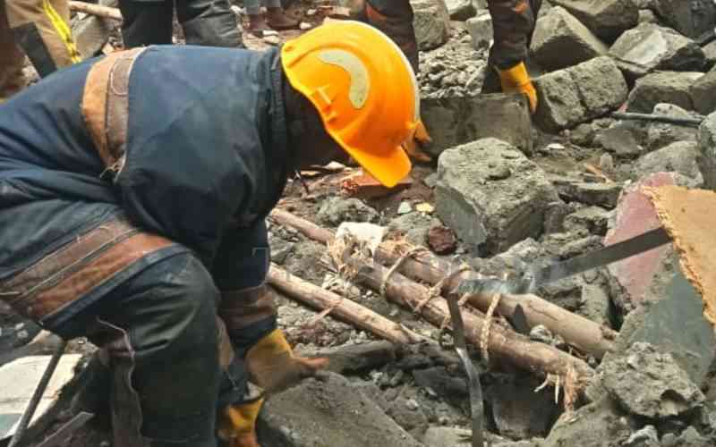 Five-storey building collapses in Kiambu