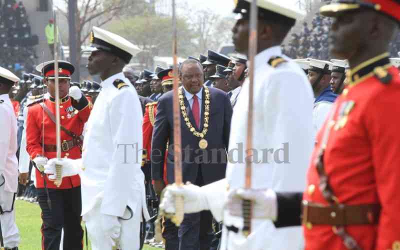 President Uhuru Kenyatta presides over KDF trooping of colors