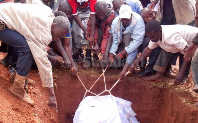 after burial service.