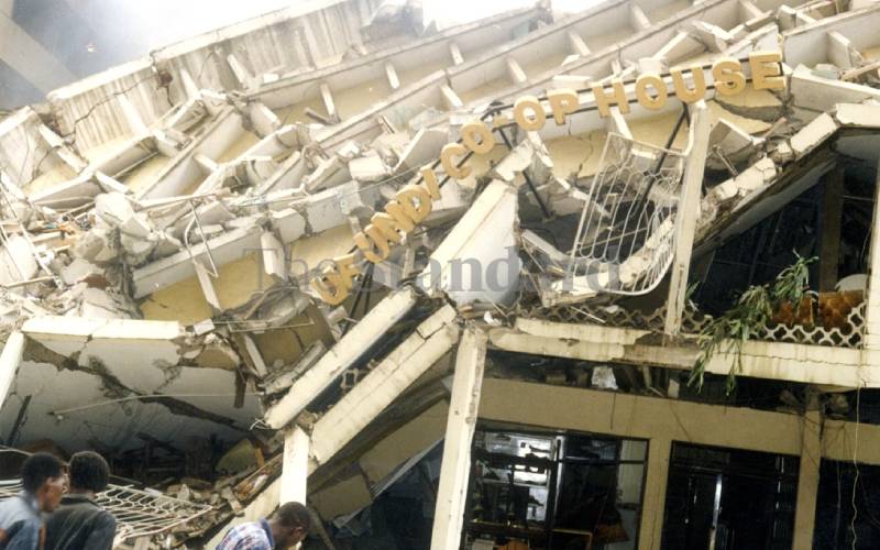 Ufundi House after the 1998 embassy bombing.