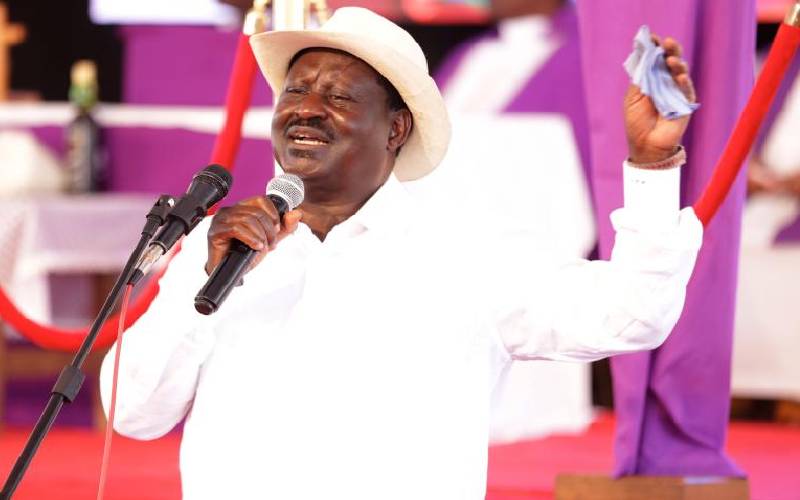 Raila in support of 'One man, One shilling' 