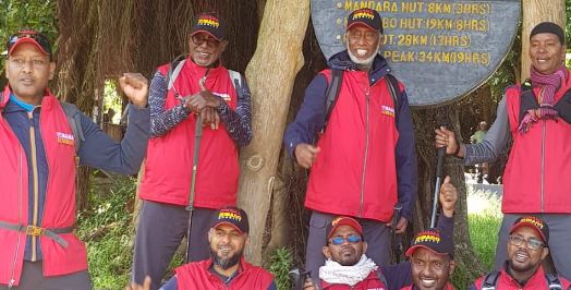 Senior Kenyan citizens begin five-day Mt. Kilimanjaro hike