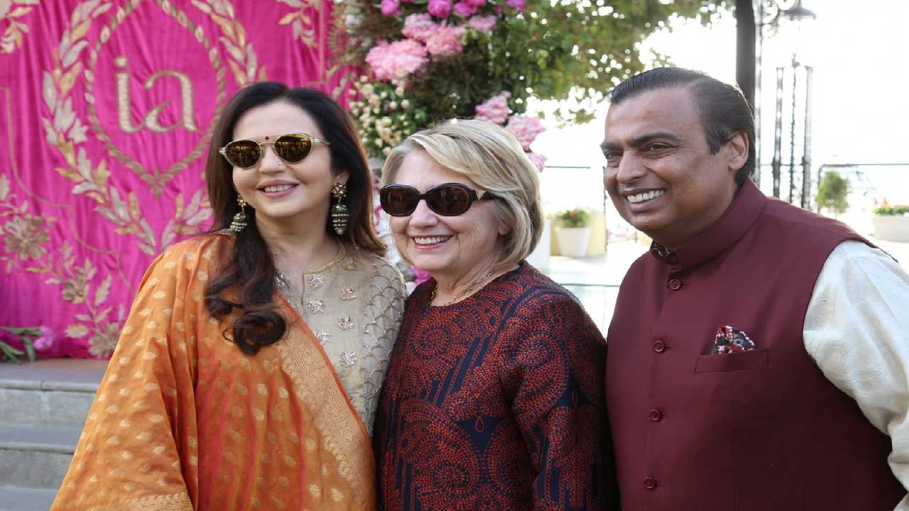 Hillary Clinton attends pre-wedding bash of daughter to India's richest man