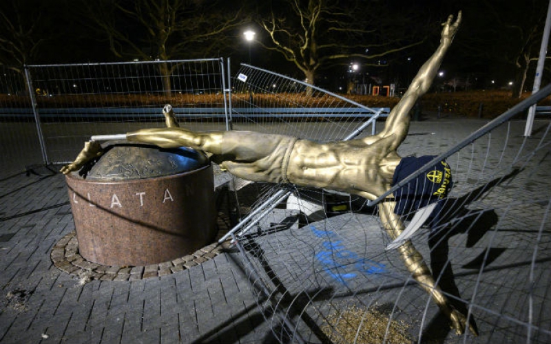 Ibrahimovic statue vandalised again