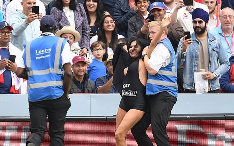Shock as mother of Champions League final pitch invader's boyfriend tries to disrupt Cricket World Cup final