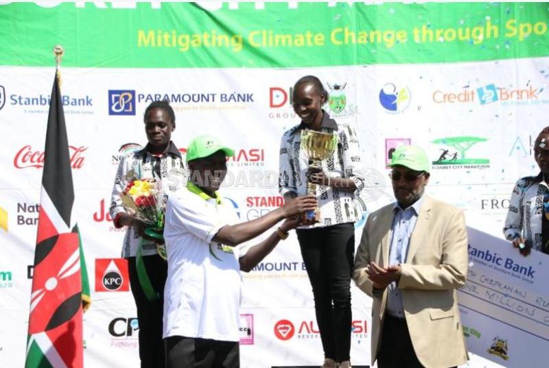 Winners of Eldoret City Marathon awarded