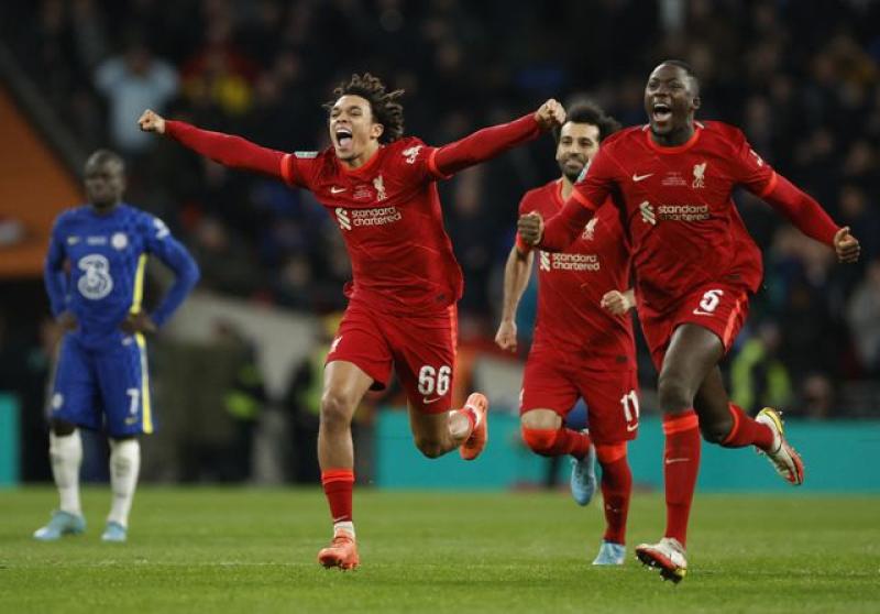 Liverpool beat Chelsea 1110 on penalties to win the English League Cup