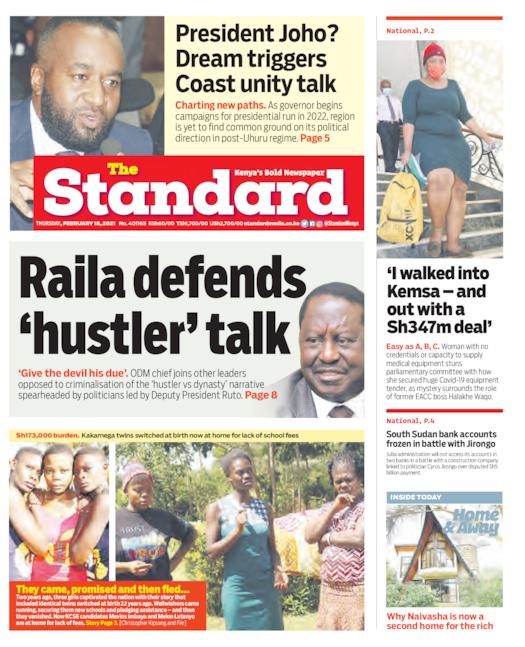The Standard Breaking News, Kenya News, World News and Videos