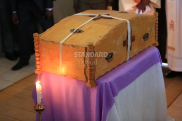Excitement as box containing casket with Sister Stefani's relics is opened