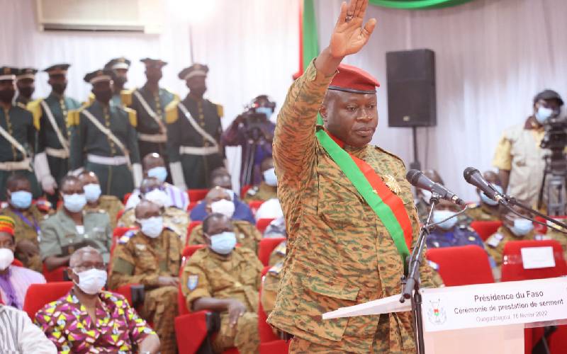 Burkina Faso coup leader Damiba sworn in as president