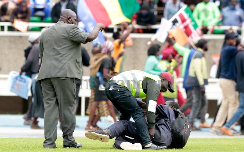 manhandled out of the grounds where ODM...