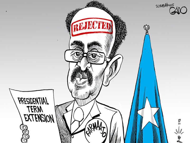 Editorial cartoon: Farmaajo Rejected
