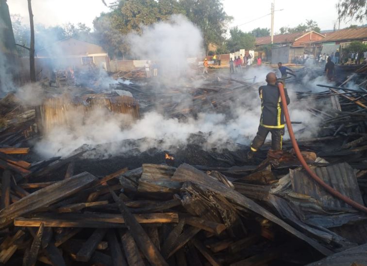 Fire razes timber yards in Kisumu
