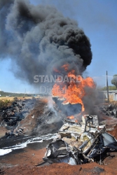 Two killed after oil tanker loses control, bursts into flames along Meru-Nanyuki Road