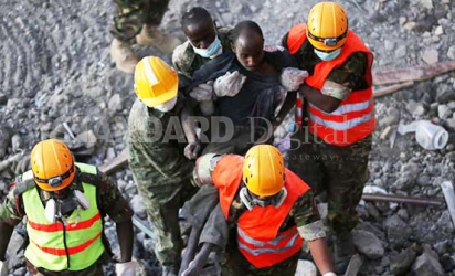 Joy as four more people are pulled out of the collapsed Huruma building alive