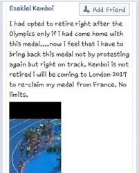 Kemboi suspends retirement plans