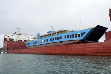 MV Jambo, the new ferry, finally arrives at Mombasa Port