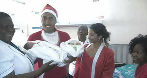 PHOTOS: Muhoho Kenyatta gets into charity and donates a million shillings to pay hospital bills