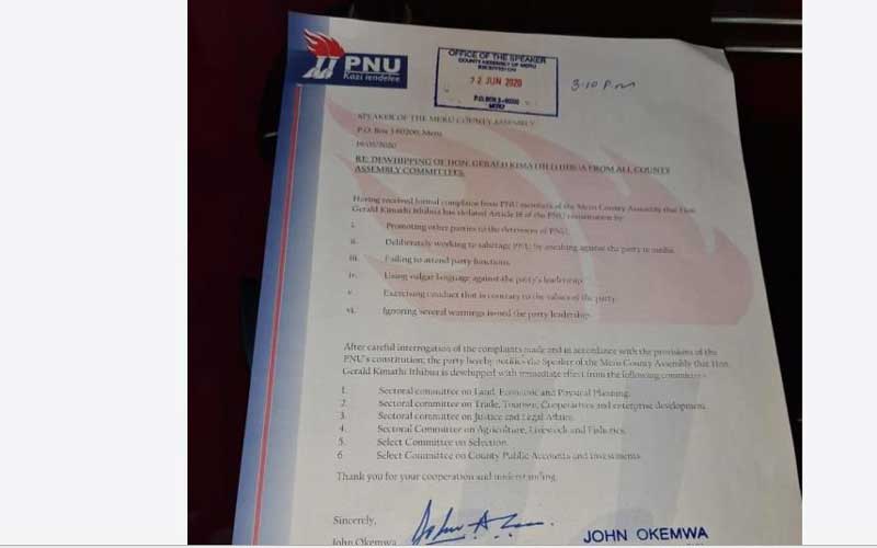 PNU and assembly in tussle over MCAs