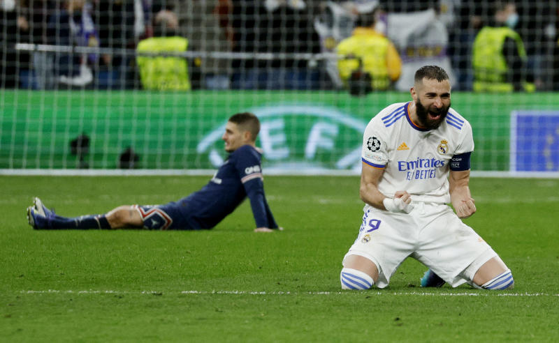 PSG knocked out of Champions League as Benzema hat-trick inspires Real Madrid comeback win
