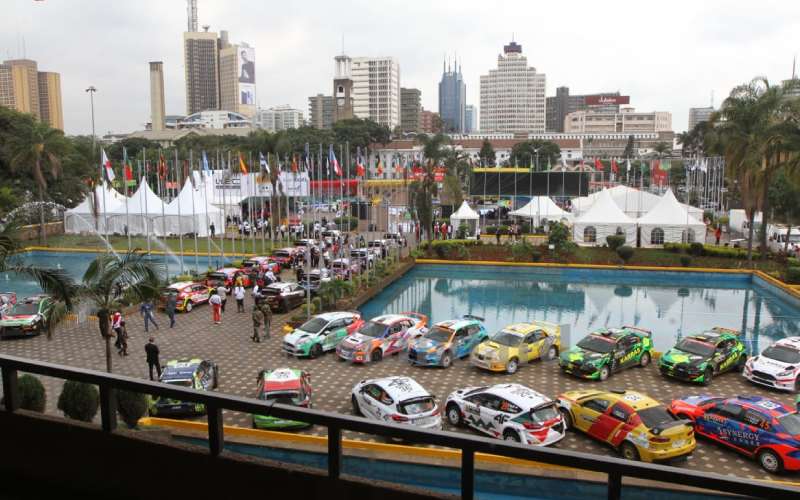 After the official flag off at the KICC...