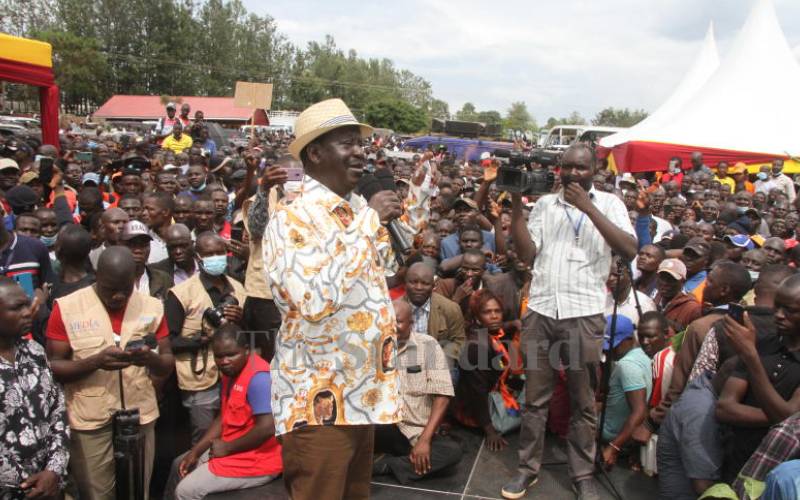 Raila assures Nyanza residents of victory in 2022