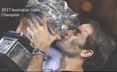 Roger Federer, riding high