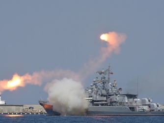 Russian warships bomb ISIS in Syria with 26 cruise missiles