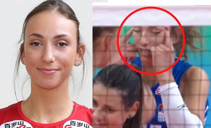 Serbian volleyball player banned after racist gesture