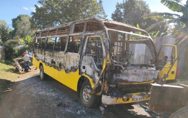 When alleged boda boda riders turned rogue, torched vehicles 