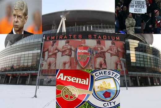 Arsenal fans call for Manchester City fixture to be postponed - and it's not just because of the snow