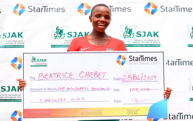Chebet named StarTimes Sports personality for March