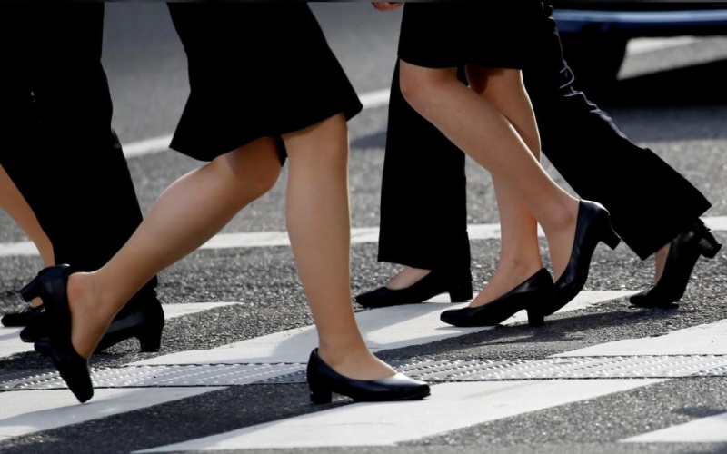 Minister responds to #KuToo campaign by saying high heels 'appropriate'