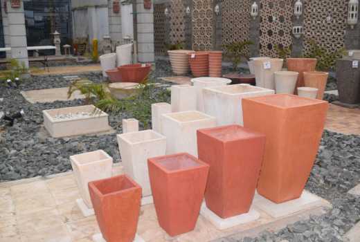 Use concrete pots to add flair to your garden