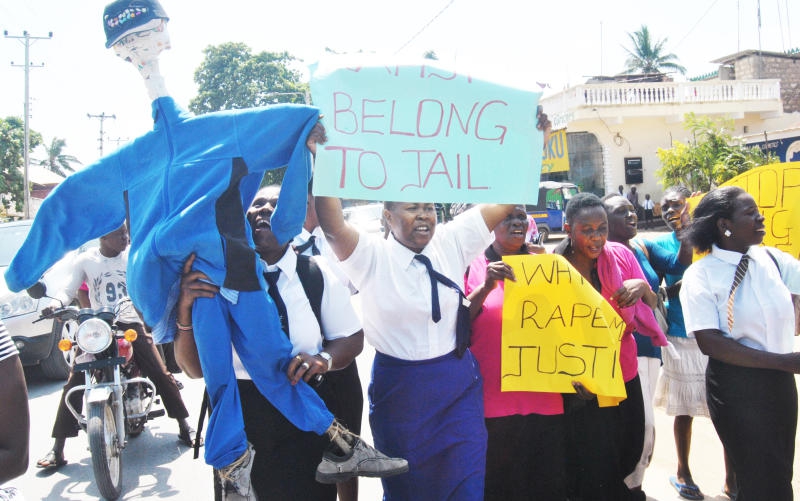 Women demonstrate over rape cases in schools