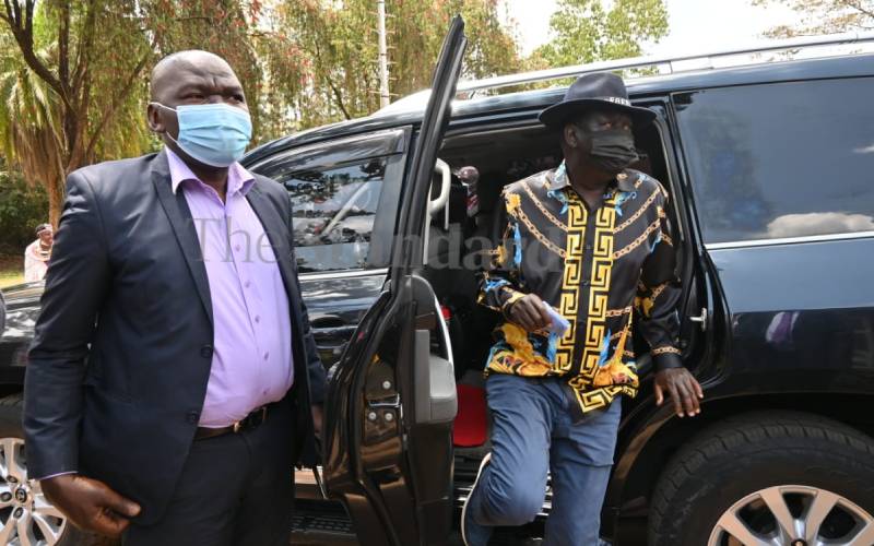 ODM leader Odinga - who arrived at 11am,