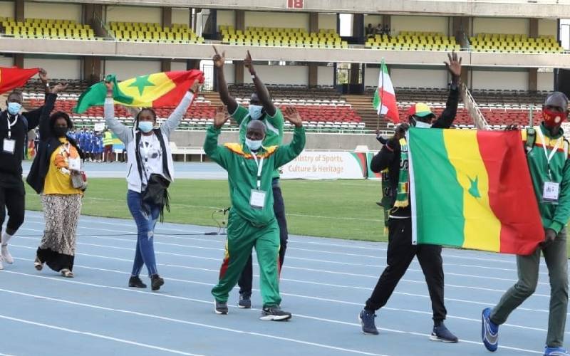 Team Ghana takes to Kasarani Stadium