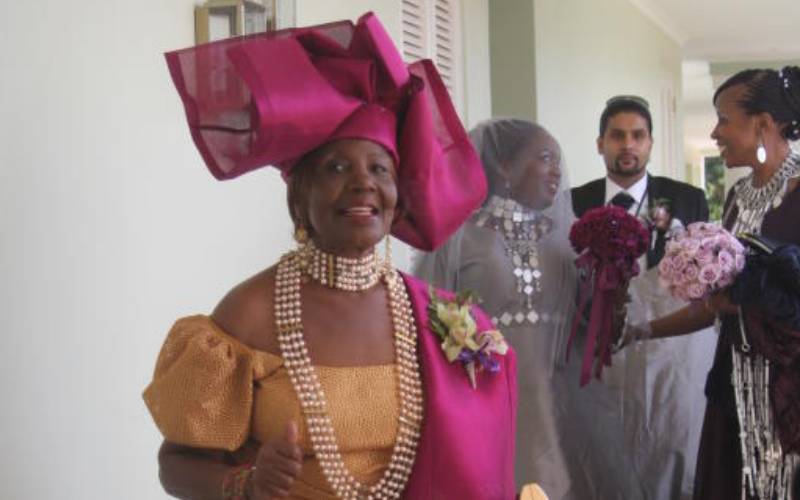 At her daughter Elizabeth’s wedding in 2014