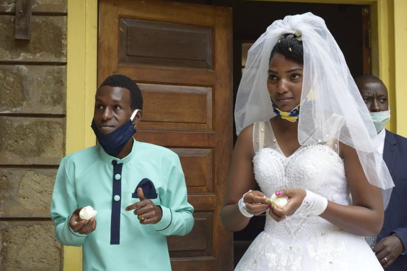 Couple holds Sh40k wedding on groom’s birthday