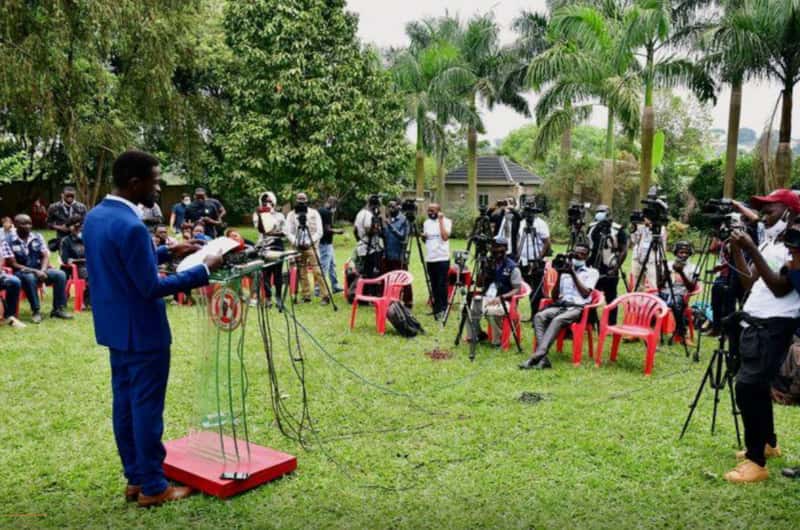 'Everywhere I am in chains,' says Uganda's Wine after home arrest lifted