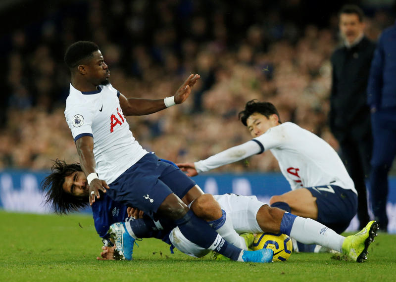 Spurs appeal Son card for tackle Everton's Gomes