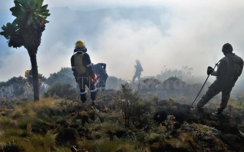 The blaze mostly affected the range’s Eburru area.