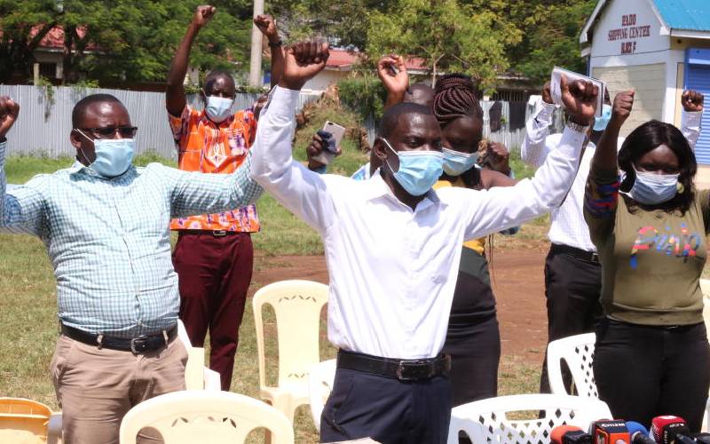 Health workers lock horns with Governor Nyong’o